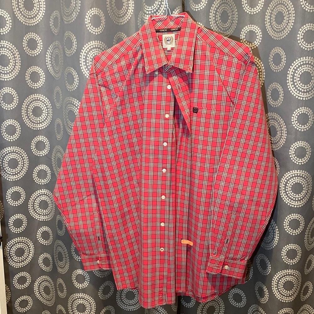 Cinch Mens Button Up Long Sleeve Dress Shirt